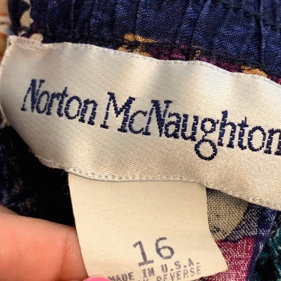 Vintage Norton McNaughton Floral Maxi Skirt Lightweight 100% Rayon Size 16 - Picture 3 of 15